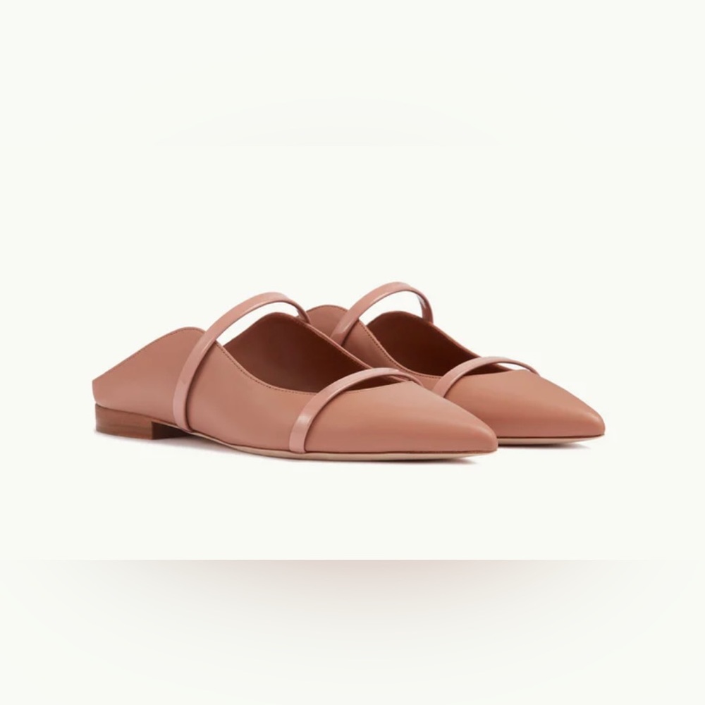Malone Souliers Maureen Flat Mules, Nude/Blush, size 40 - excellent condition